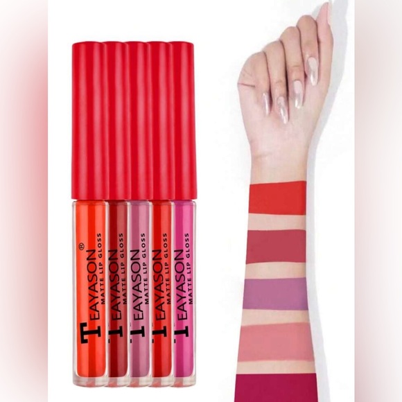 5 Pcs Long-Lasting Wear Lip Glaze Mist Lip Mud Lipstick - Picture 4 of 5